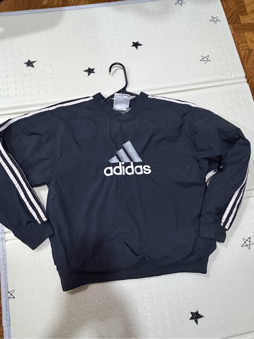 Adidas vintage Black Logo Crewneck Sweater